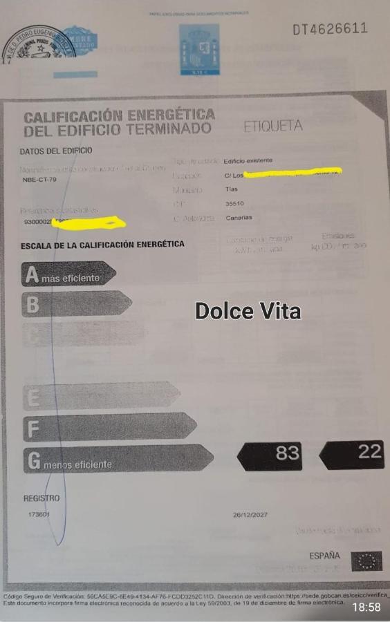 Vivienda Vacacional La Dolce Vita Tías Exteriör bild